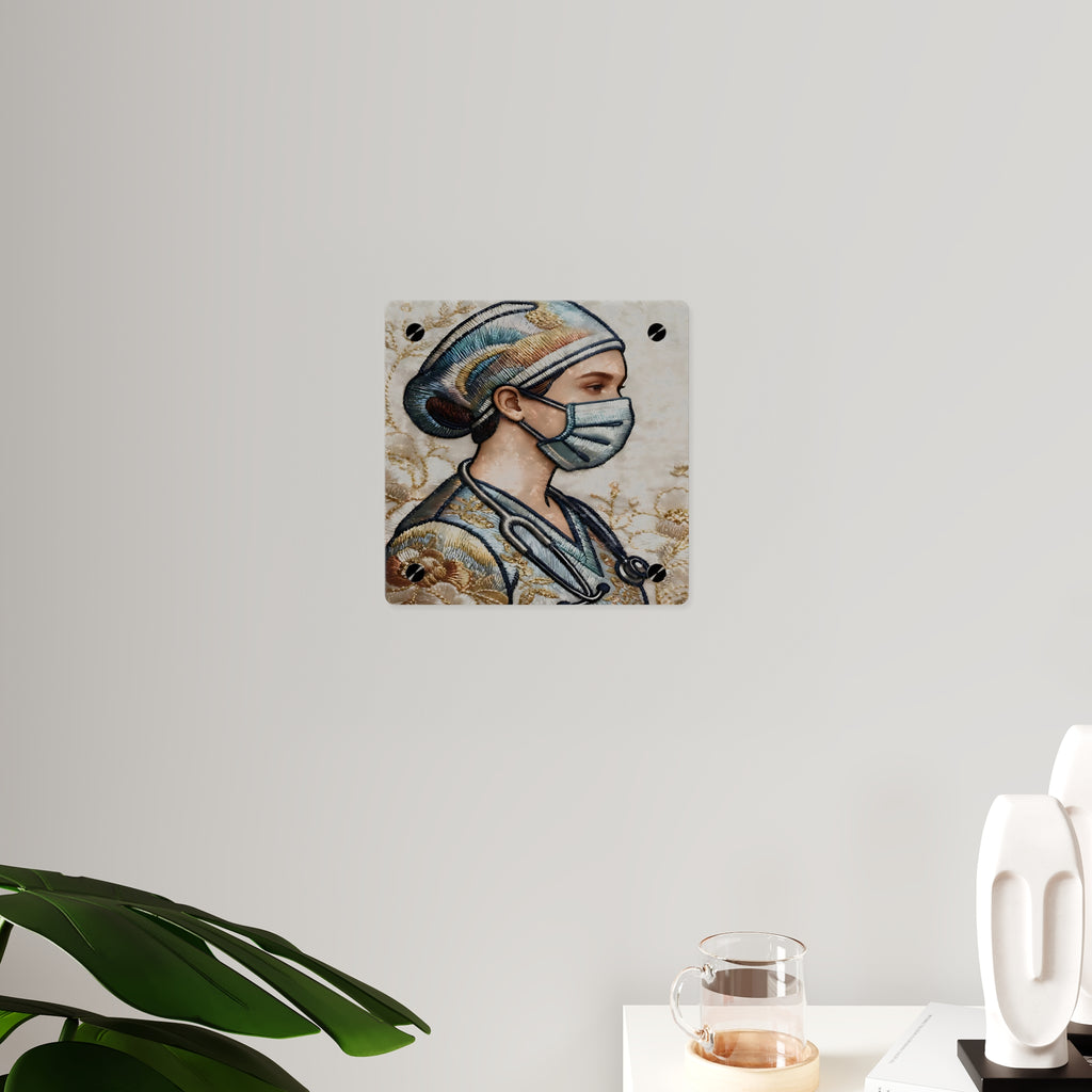 Guardian in Stitches – Acrylic Tribute to healthcare Heroes