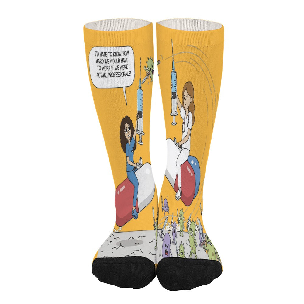 Shift Warriors Socks — Unbothered, Unprofessional, Unstoppable