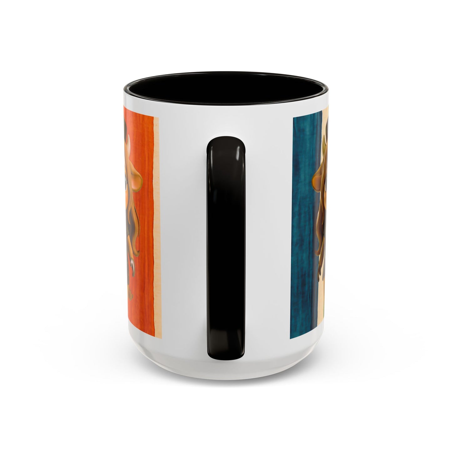 Cute Nurse Calf Coffee Mug – Colorful Striped 11oz/15oz Gift for Nurses & Vet Techs