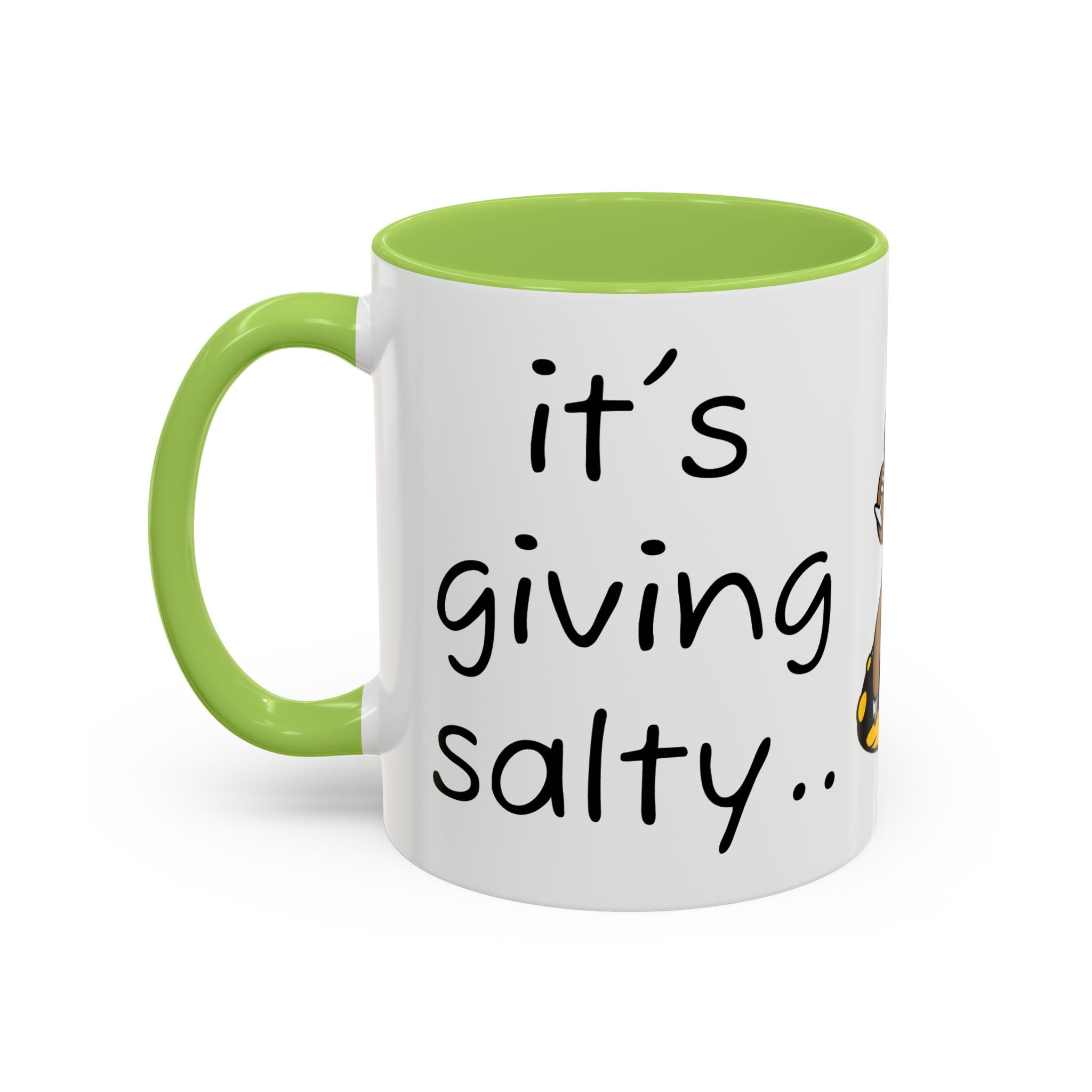Nurse Sloth Coffee Mug — "it's giving Salty... Like Saline" Accent Mug
