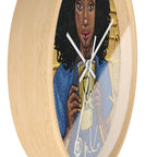 RN Coffee Nurse Wall Clock — Black Nurse Gift for Registered Nurses