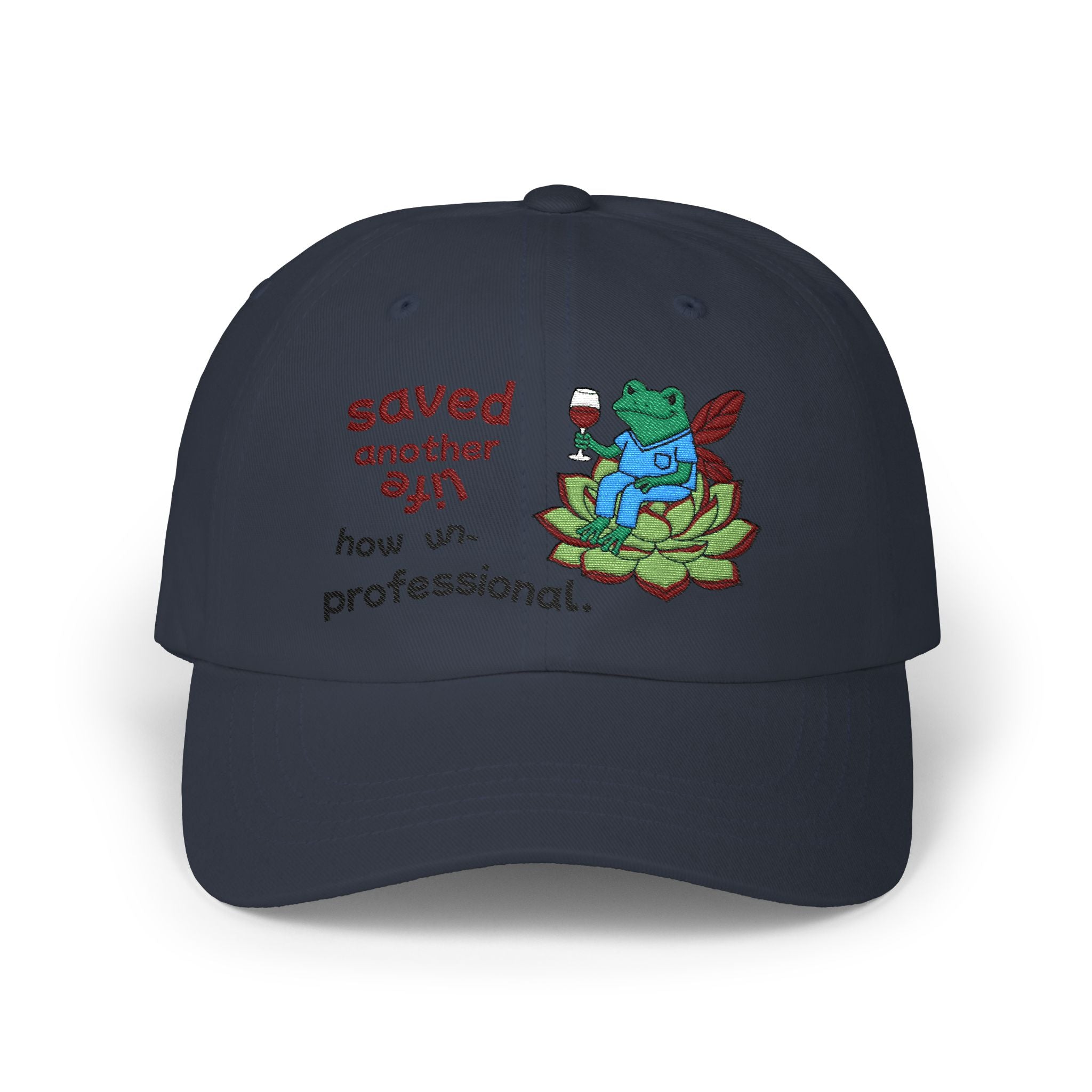 Nurse Frog Cap — "Not Professional" Funny Nurse Hat
