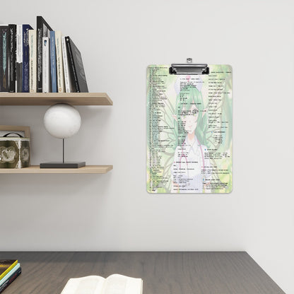 BluTokyo Emerald Wing  – Dual‑Sided Design Acrylic Clipboard