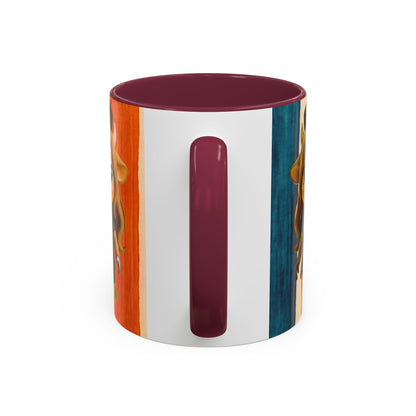 Cute Nurse Calf Coffee Mug – Colorful Striped 11oz/15oz Gift for Nurses & Vet Techs