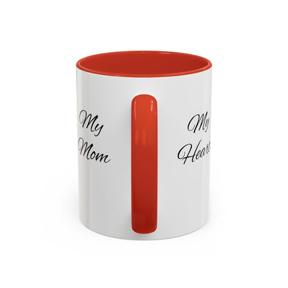 Mothers Day Mug Accent Coffee Mug (11, 15oz) The Heart Behind My Scrubs