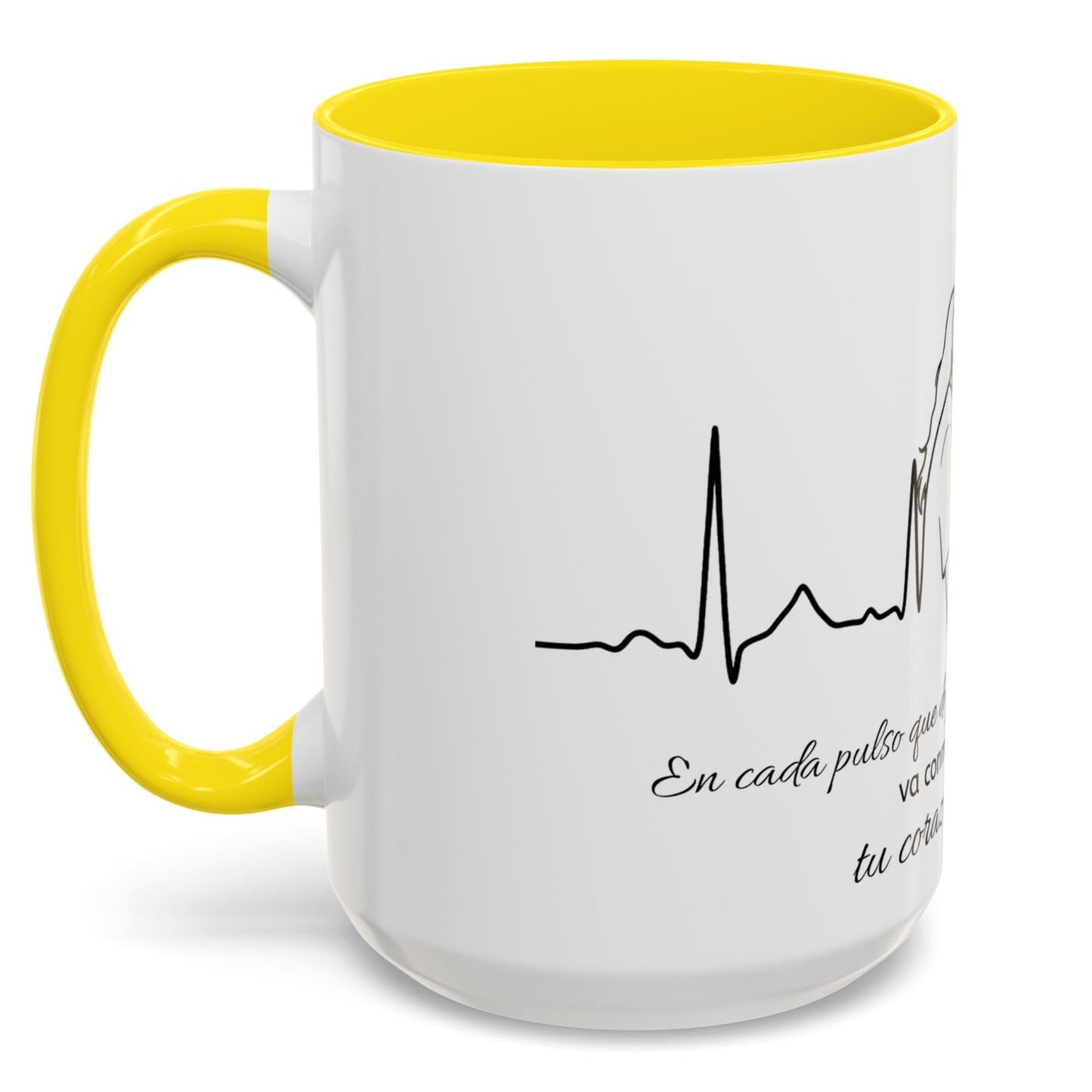 Nurse & Mom Tribute Coffee Mug – "Va conmigo, mamá, en mi corazón tu latido"