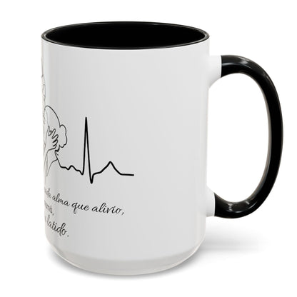 Nurse & Mom Tribute Coffee Mug – "Va conmigo, mamá, en mi corazón tu latido"