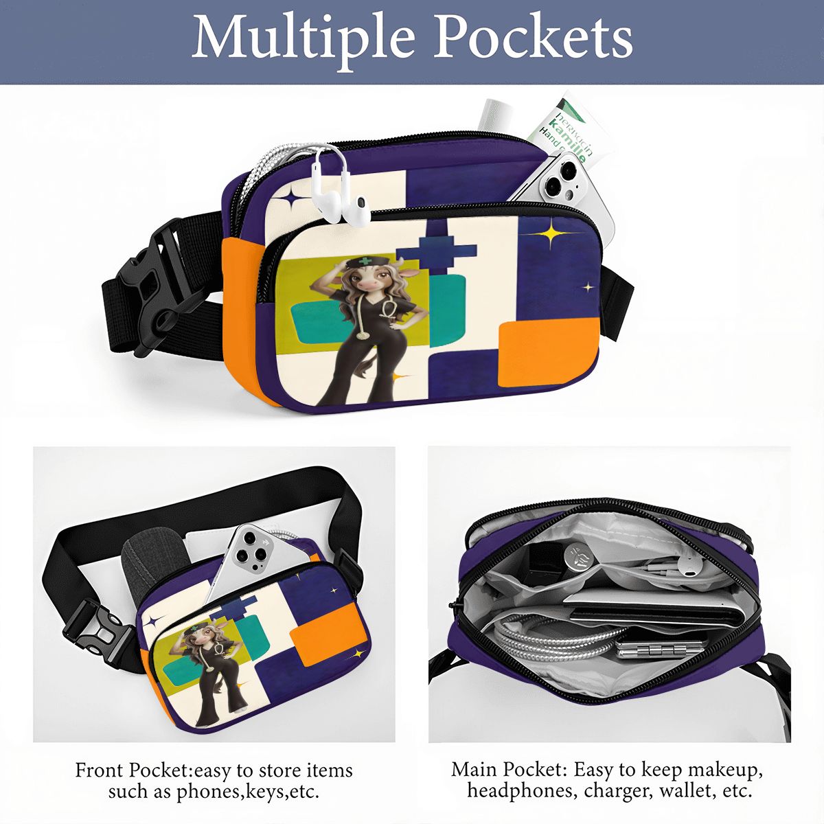 BluTokyo “Clinician Chic GeoPack” Fanny Pack