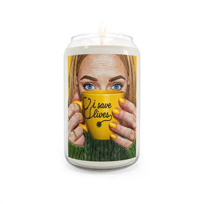 Soy Candle — I Save Lives: Golden Mug Candle, 13.75 oz