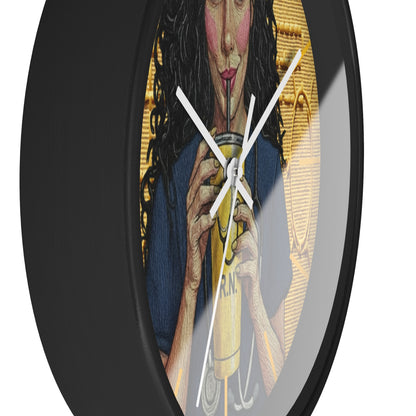 Wall Clock —RN Nurse Drinking  Illustration | Gift for Nurses