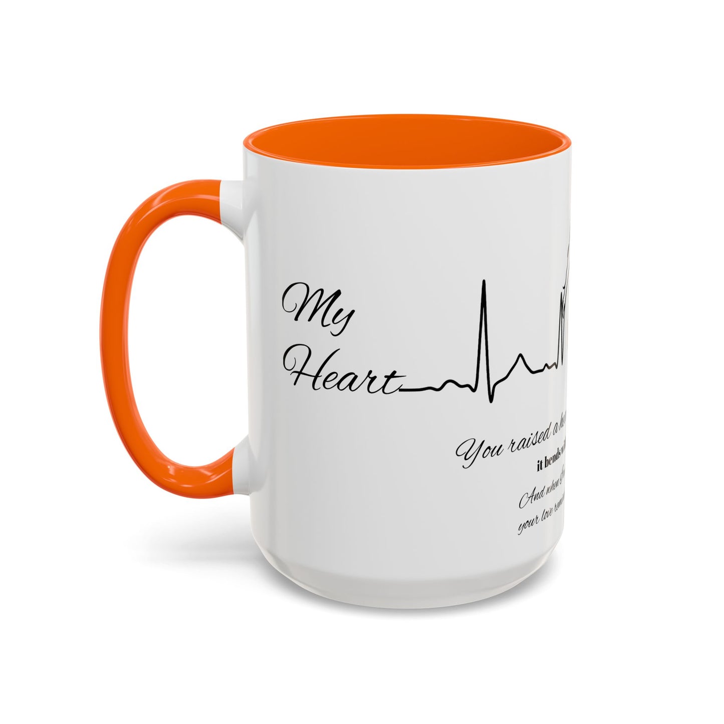 Mothers Day Mug Accent Coffee Mug (11, 15oz) The Heart Behind My Scrubs