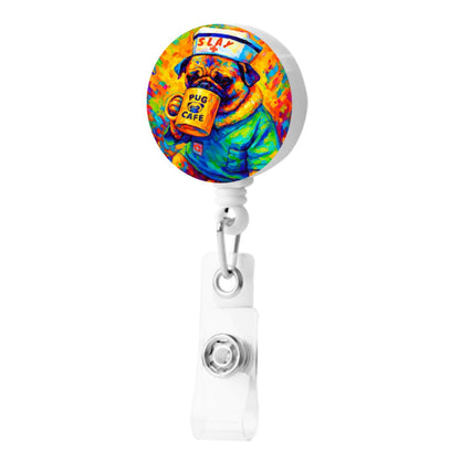 Pug that slays-Retractable ID Badge Holder