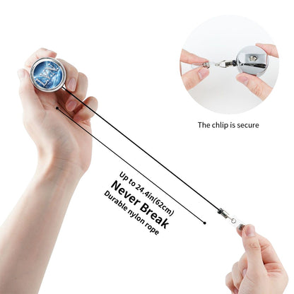 L.V.N. Badge Reel – Blue Brilliance, Vocational Pride-Heavy Duty Metal Badge Reel