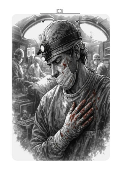 Blood, Precision, and Purpose: The Surgeon’s Clipboard