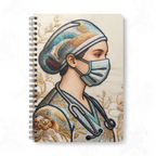 Threaded Tribute Spiral Notebook — One-of-a-Kind Embroidered Illustration