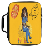 Yellow Floral Retro Woman Lunch Bag – 'I Am Enough' Insulated Tote