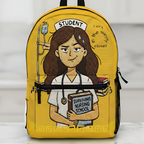 Nursing Student Backpack — 'Surviving Nursing School' Cute Nurse Cartoon Bag