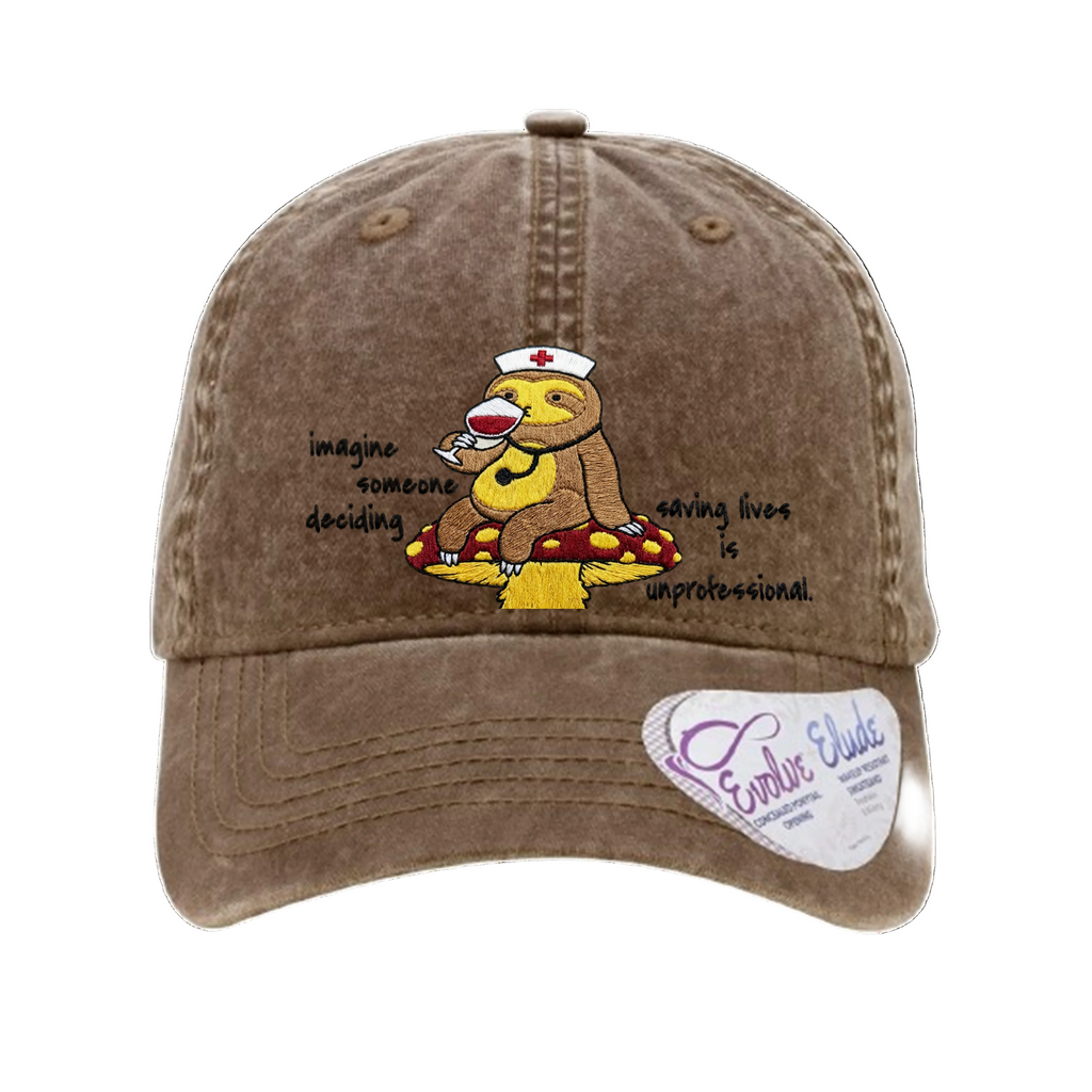 Women's (Embroidery) imagine someone deciding, saving lives is "unprofessional" nurse cap