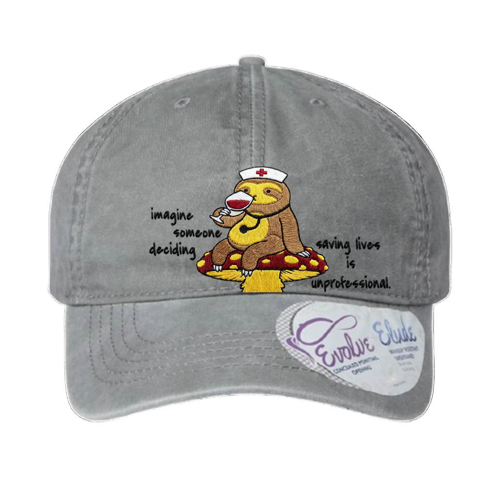 Women's (Embroidery) imagine someone deciding, saving lives is "unprofessional" nurse cap