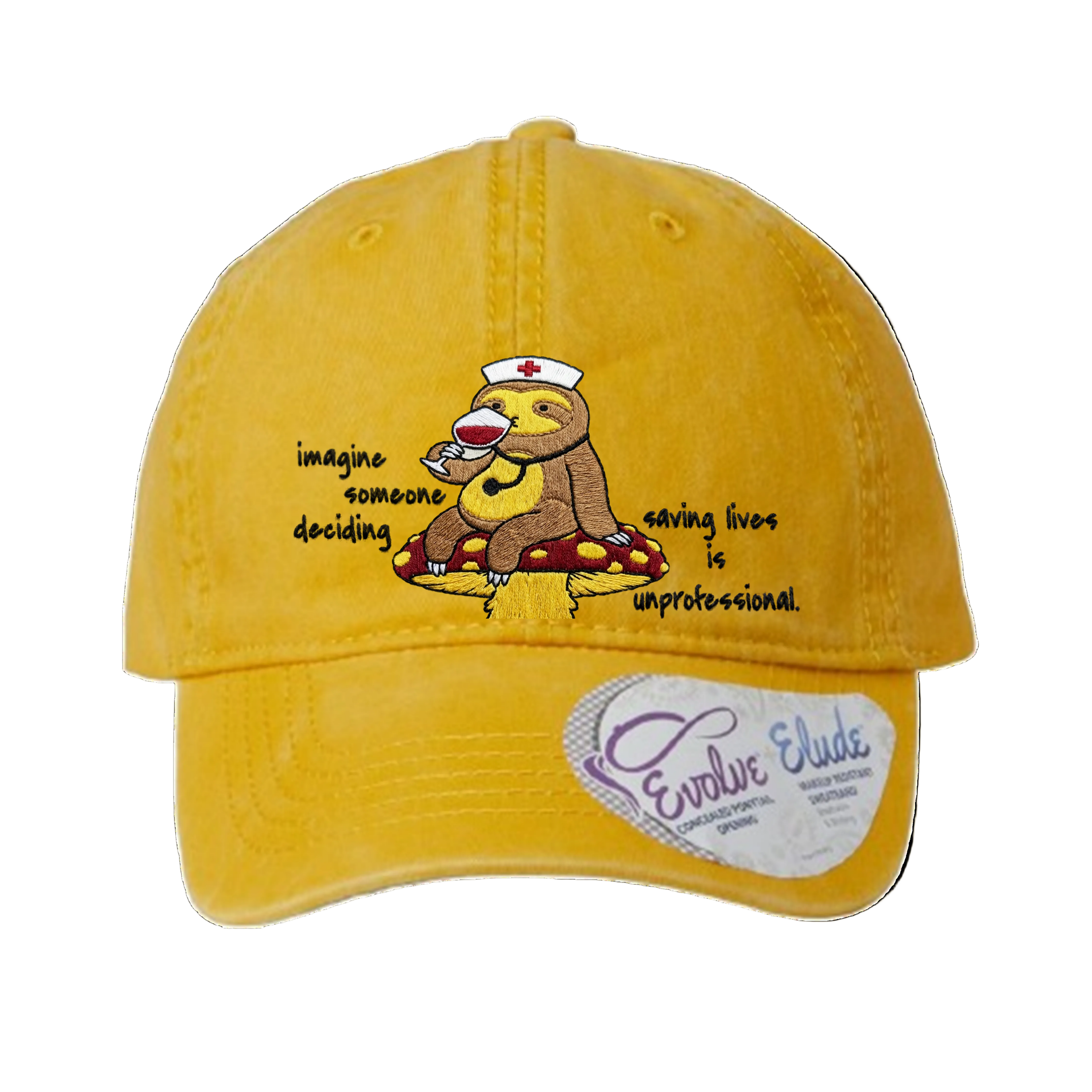 Women's (Embroidery) imagine someone deciding, saving lives is "unprofessional" nurse cap