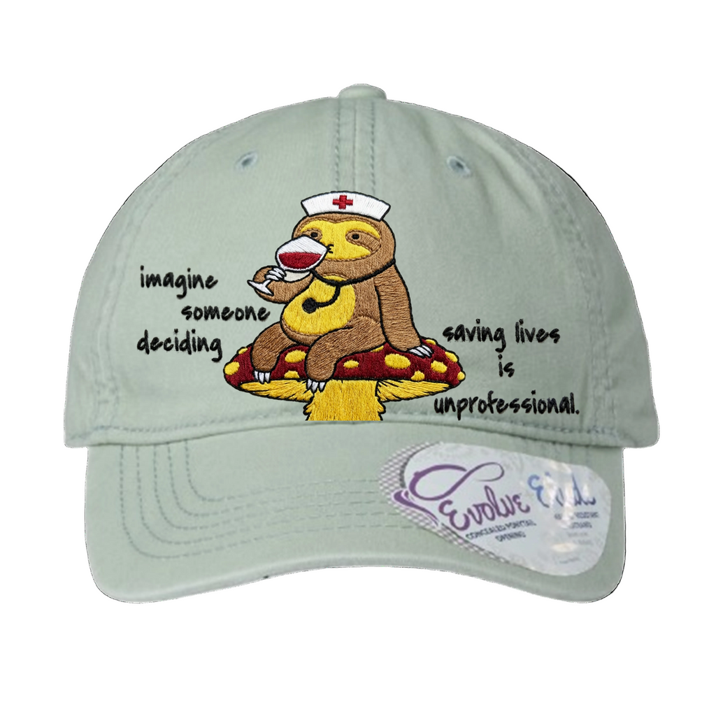 Women's (Embroidery) imagine someone deciding, saving lives is "unprofessional" nurse cap