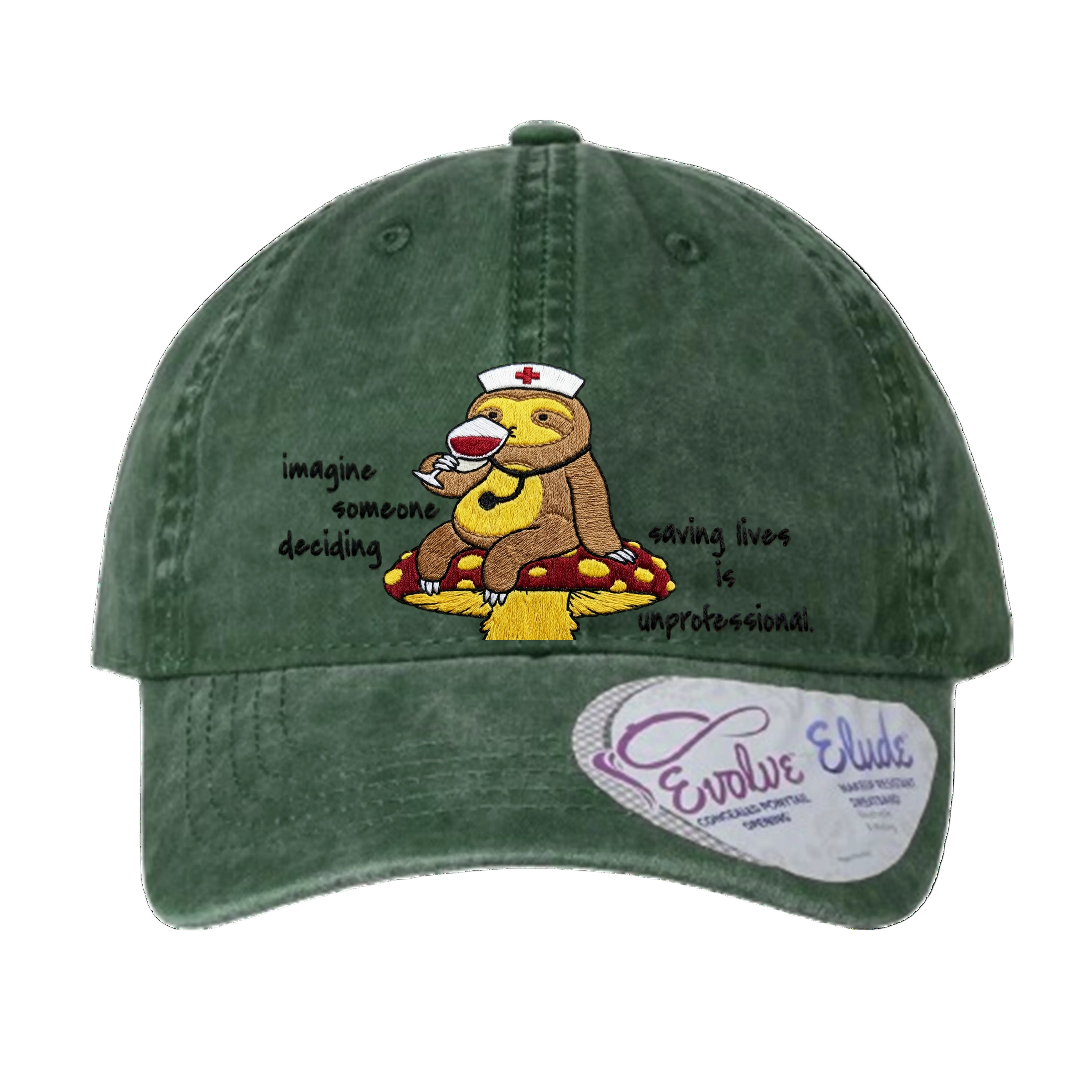 Women's (Embroidery) imagine someone deciding, saving lives is "unprofessional" nurse cap