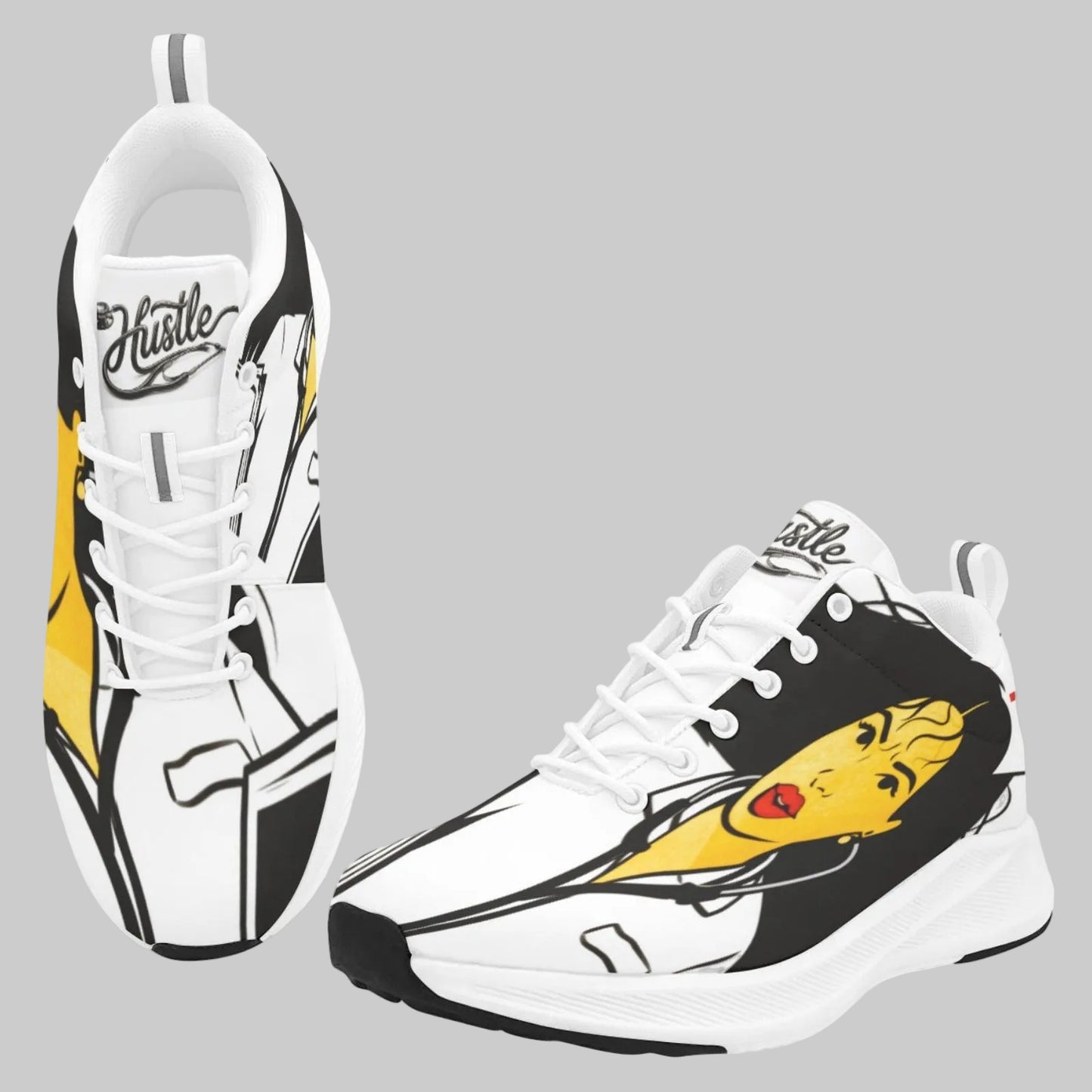 Comic Strip Nurse Custom Sneakers – Bold Portrait Edition