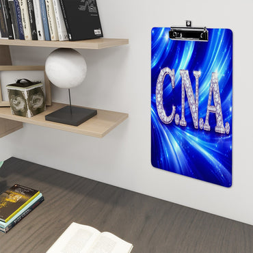 C.N.A. Clipboard – Blue Brilliance for Care Pros-Acrylic Clipboard