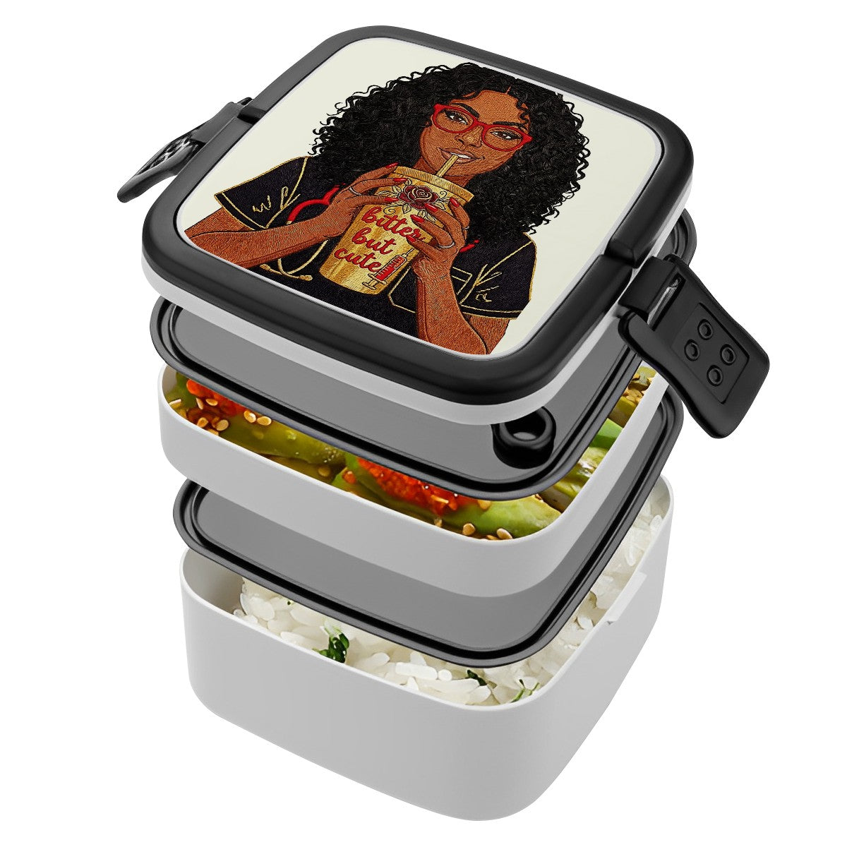 "Bitter but cute" Stackable Healthcare Bento Box