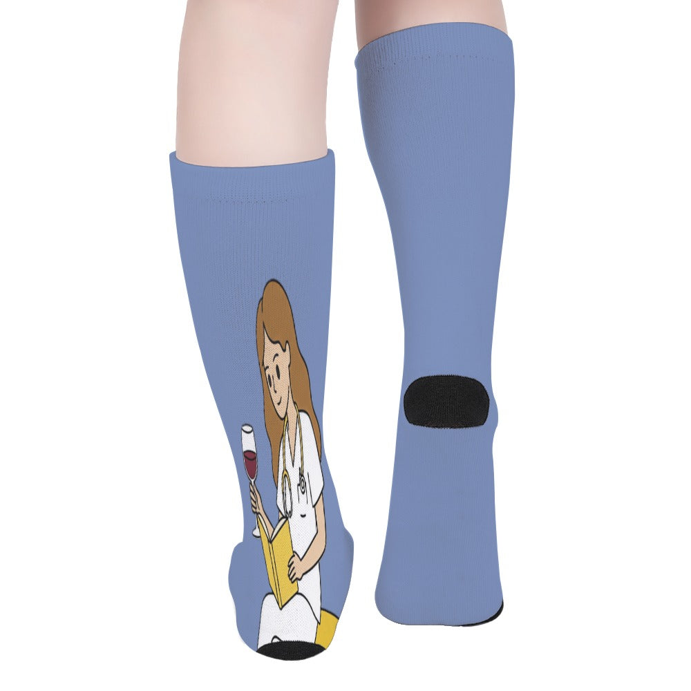 BluTokyo Nurse Unwind Socks — Mushroom Lounge Edition