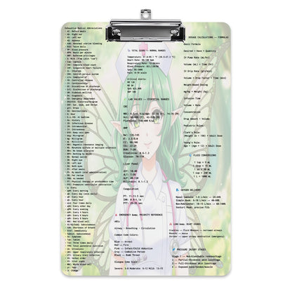 BluTokyo Emerald Wing  – Dual‑Sided Design Acrylic Clipboard
