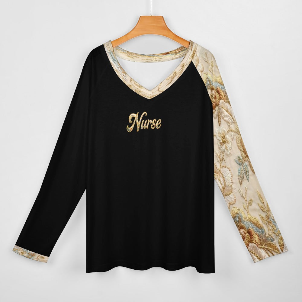 Golden Script Nurse Luxe Comfort Top