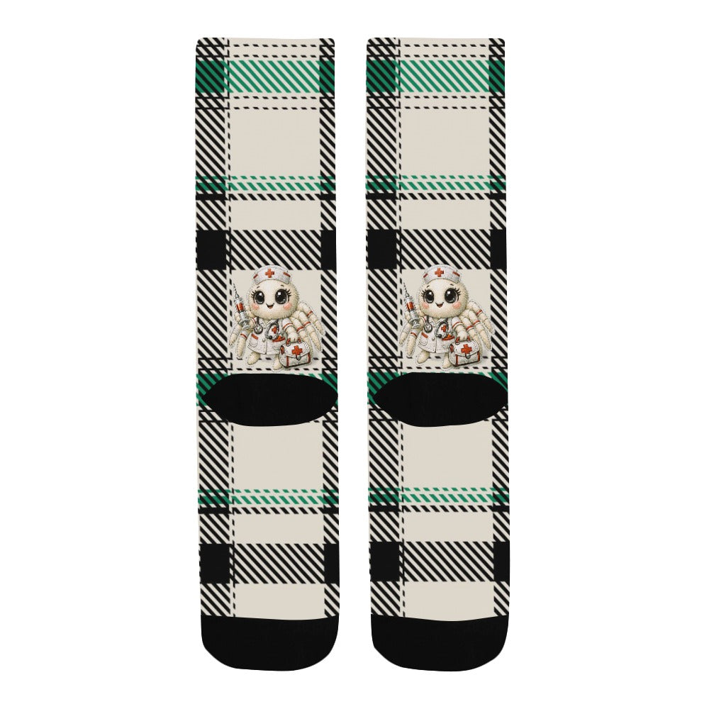 Trending Kawaii White Spider Nurse Crew Socks