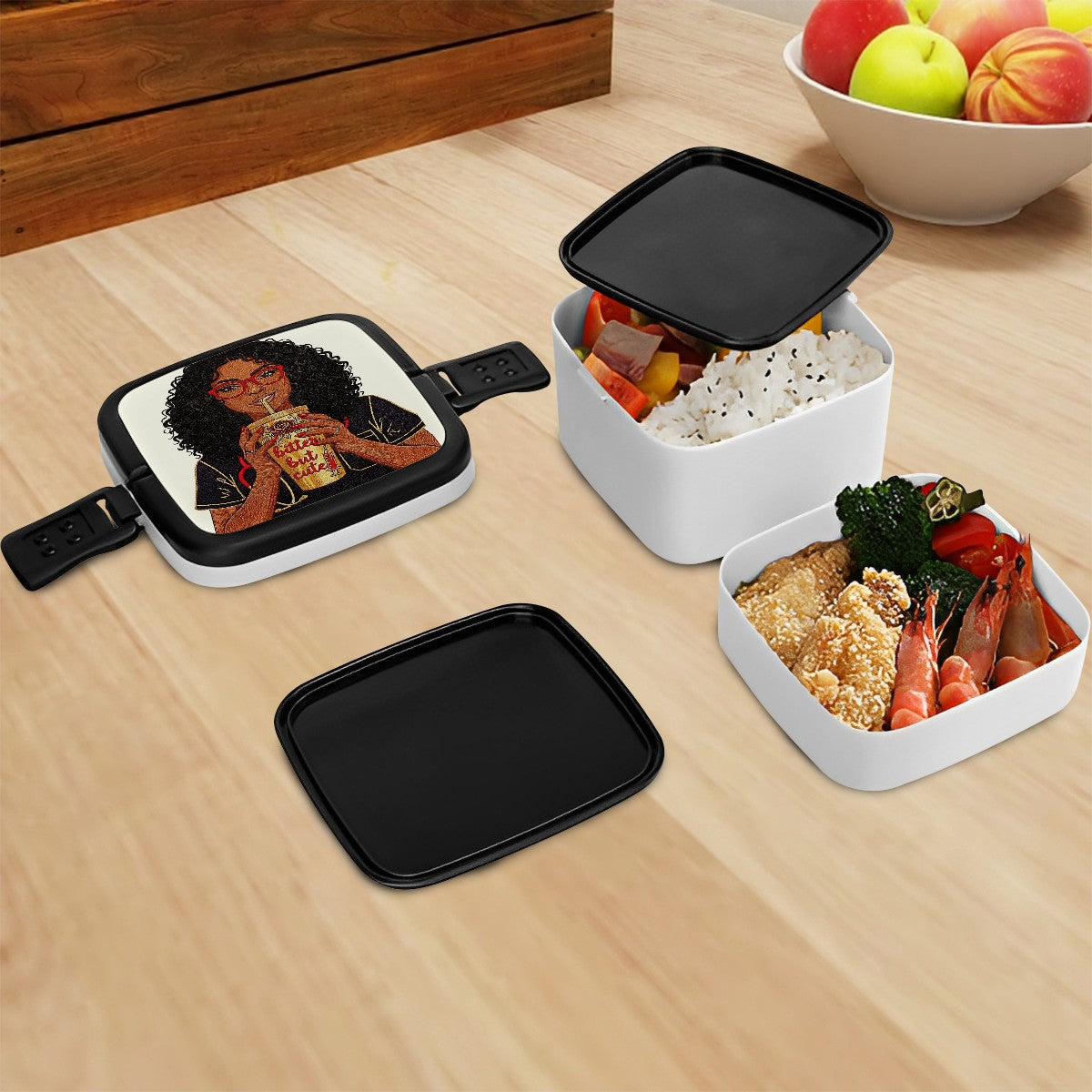 "Bitter but cute" Stackable Healthcare Bento Box