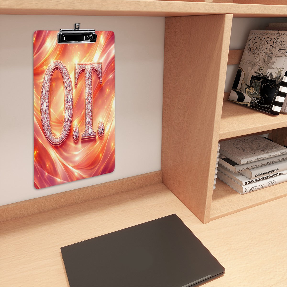 O.T. Clipboard – Golden Flow, Therapy Glow-Acrylic Clipboard