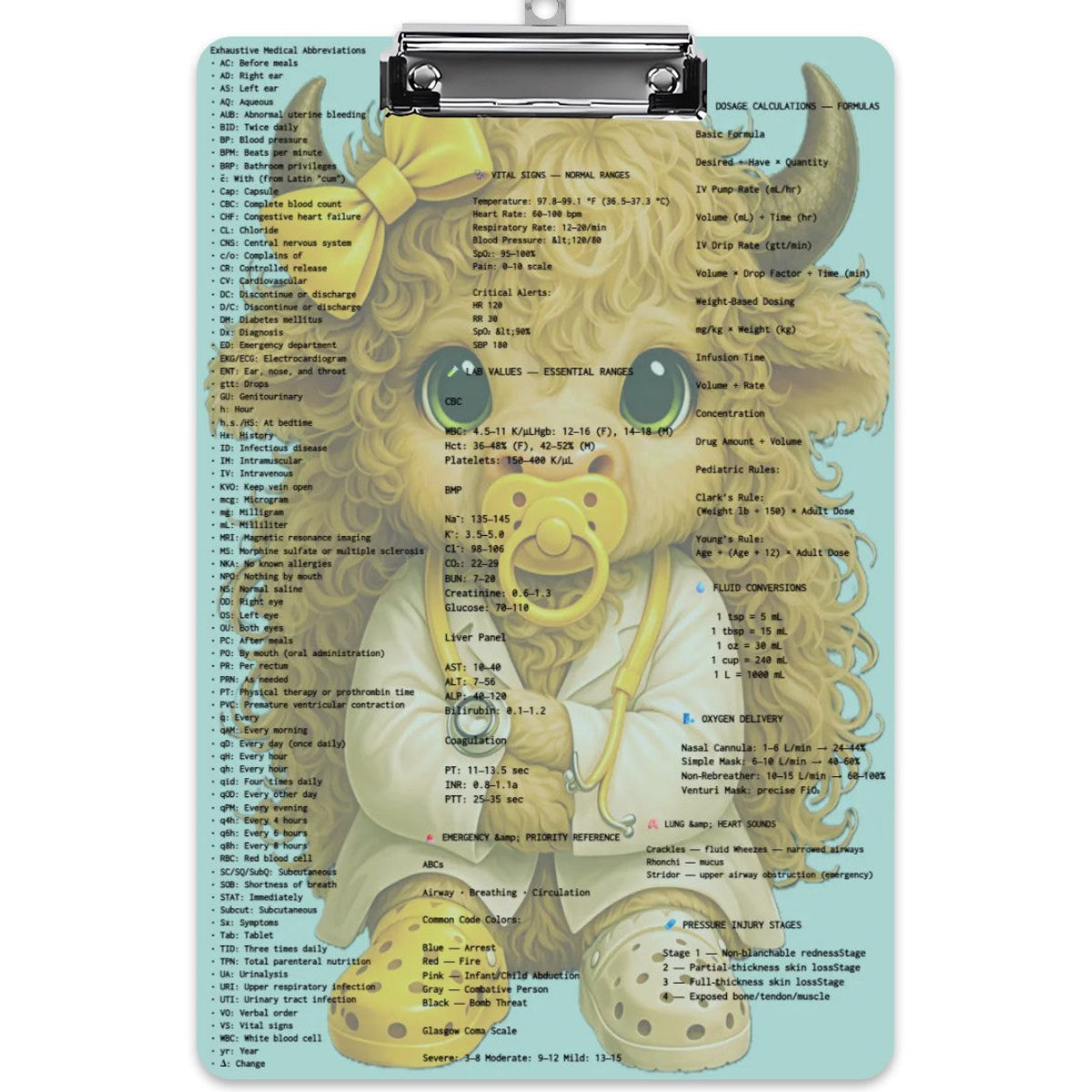 Baby Highland Cow Badge Reel – Yellow Bow Cutie Edition
