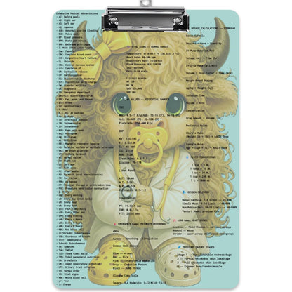 Baby Highland Cow Badge Reel – Yellow Bow Cutie Edition