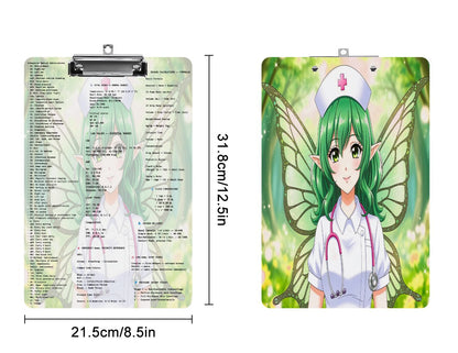 BluTokyo Emerald Wing  – Dual‑Sided Design Acrylic Clipboard