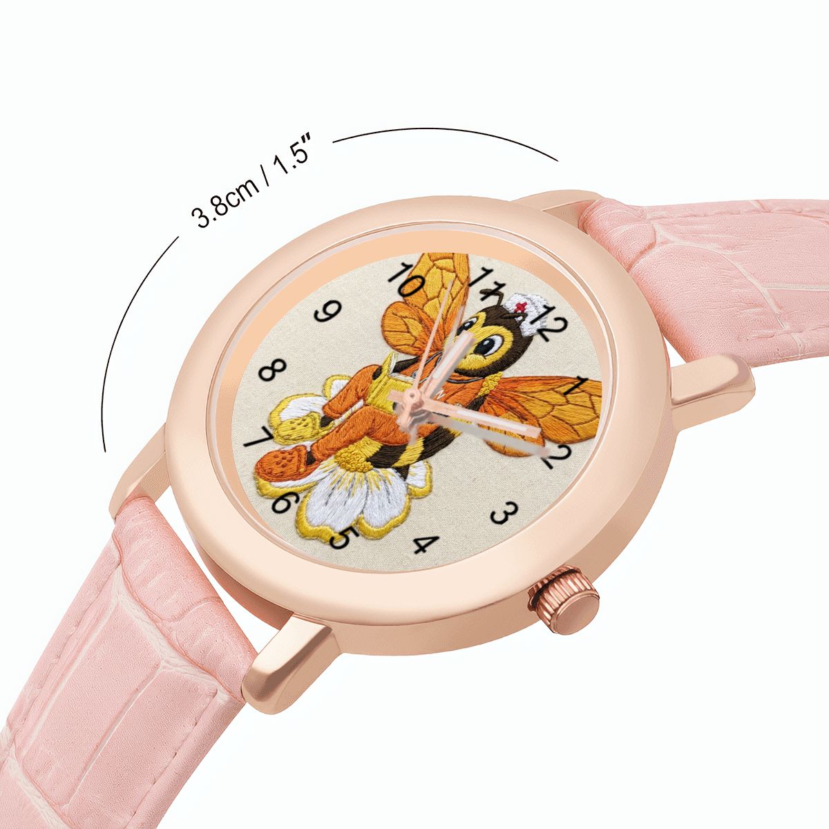 Bee-yond the call- L.V.N. Leather Watch