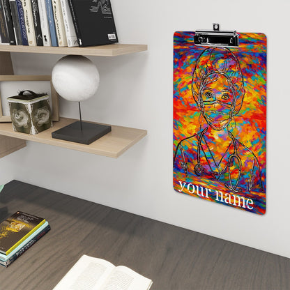 Brushstroke Hero: Abstract  Clipboard-Acrylic Clipboard