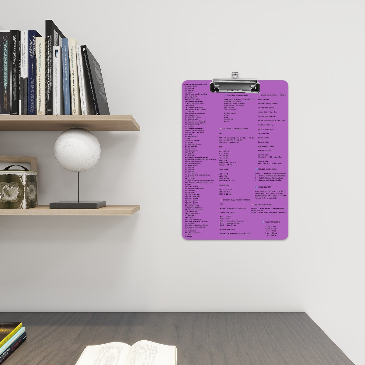 Nurse Fairy Magic + Medical Reference Clipboards