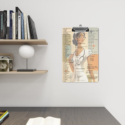 BluTokyo Nurse Reference Clipboard — Clinical Luxe Edition