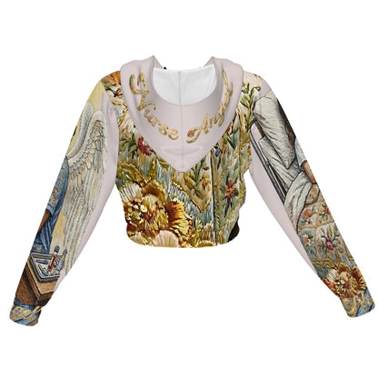 Nurse Angel Chiffon Cropped Jacket zipper coat