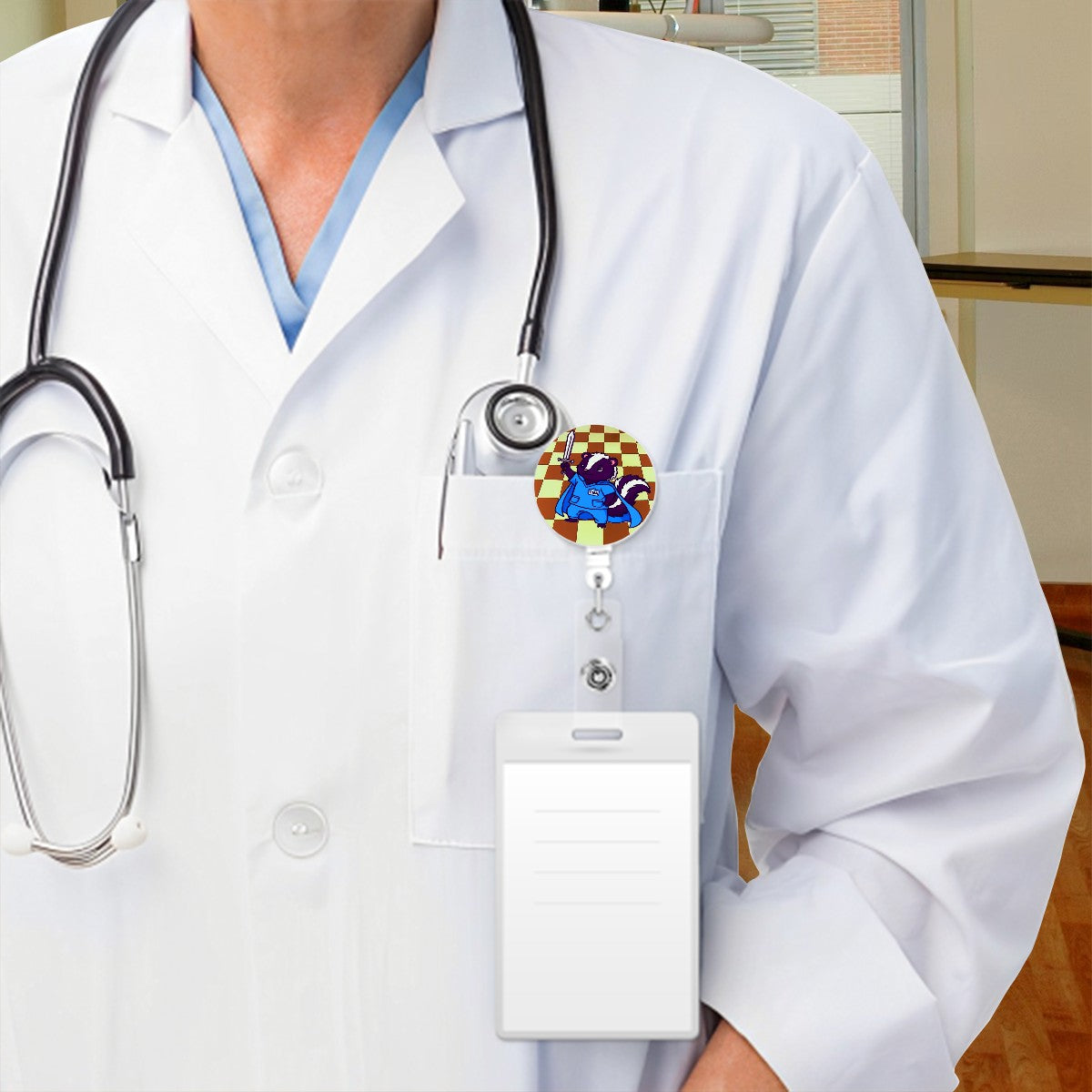 CNA Skunk Badge Reel – “Stink & Save” Retractable ID Badge Holder