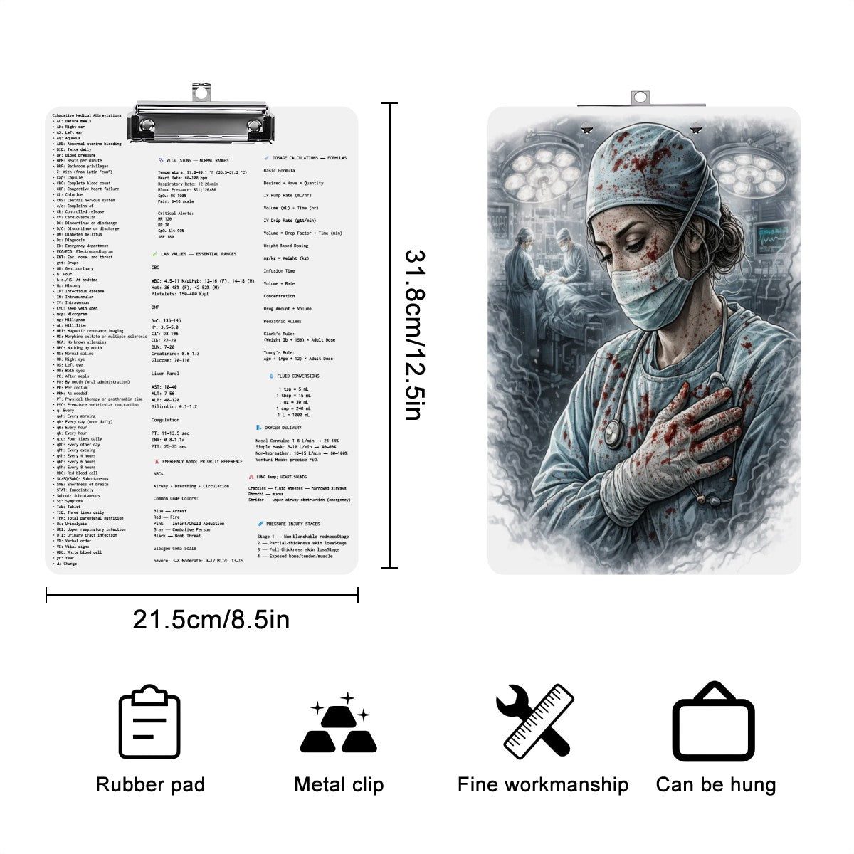 The Weight of the Work Acrylic Clipboard