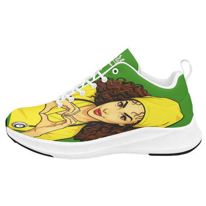 Curly‑Crowned Care™ Yellow Nurse Pride Sneaker